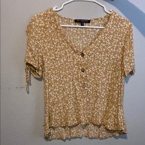Yellow floral top